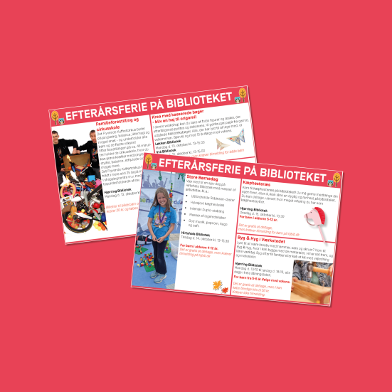 Forside af efterårsferie-flyer 2025